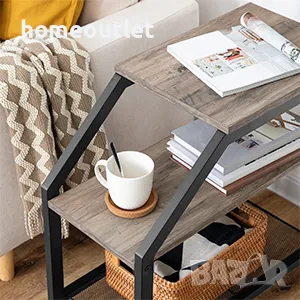 ПРОМОЦИЯ Странична помощна маса с 3 нива на съхранение BG60BZ01, снимка 5 - Маси - 49313534