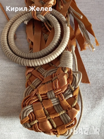Ръчно изработен колан изплетен от ленти и въжета АРТ перфектен много красив 33087, снимка 4 - Колани - 51894095