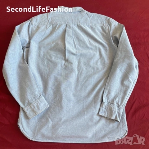 Мъжка синя памучна риза с дълъг ръкав Levi's размер L, снимка 7 - Ризи - 53349492