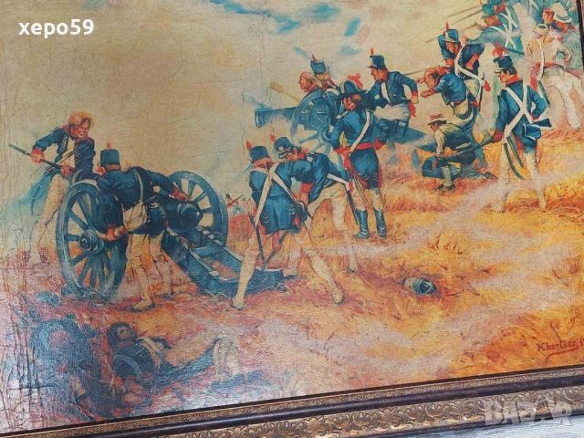 	Френска картина масло 1897 г.худ.Henri-Georges-Chartier 1859-1924, снимка 3 - Картини - 52277360