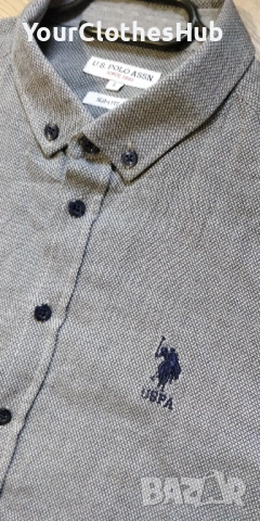 U.S. Polo Assn. L size Мъжка риза с дълъг ръкав, снимка 4 - Ризи - 53273387