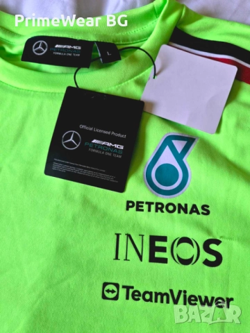 Mercedes AMG Petronas F1 тениска L – Оригинал, снимка 6 - Тениски - 52511622