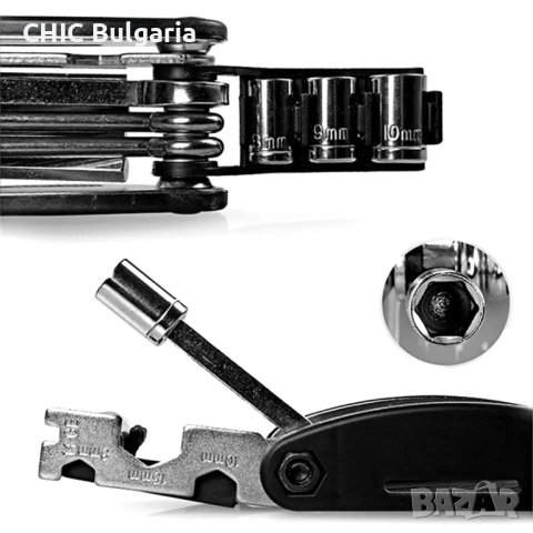 ПРОМО: Мултифункционален джобен инструмет, инструмент за велосипед, 1+1 БЕЗПЛАТНО, снимка 8 - Други инструменти - 38791001