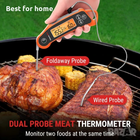 ThermoPro TP710 Термометър за месо с незабавно отчитане, снимка 2 - Друга електроника - 50565934