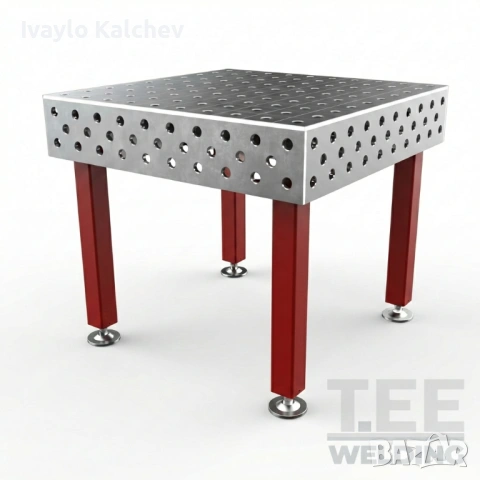 Заваръчна маса 1000×1000 мм (12 мм плот) | ЛИЗИНГ