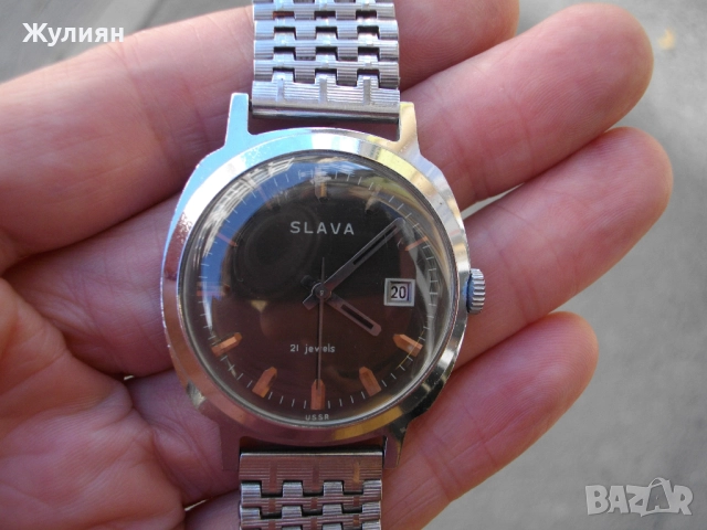 КОЛЕКЦИОНЕРСКИ ЧАСОВНИК СЛАВА SLAVA, снимка 3 - Антикварни и старинни предмети - 51432620