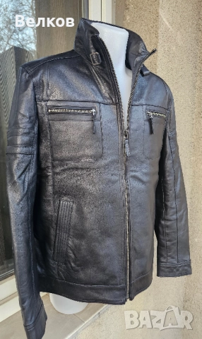 Мъжко кожено яке от естествена кожа - размер L - цена 250 евро, снимка 2 - Якета - 52433576