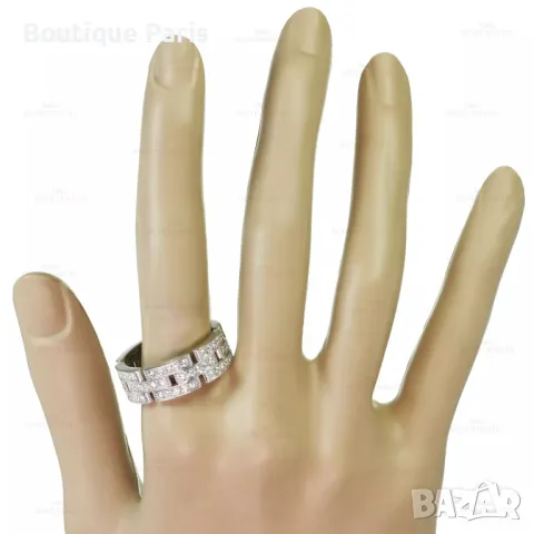Cartier пръстен с мойсанити, снимка 2 - Пръстени - 49997096