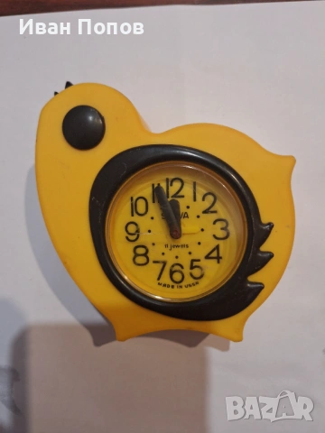 Будилник механичен, работи точно, Слава-пиле, СССР