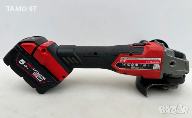 Milwaukee M18 FSAG125X - Безчетков ъглошлайф 2x18V 5.0Ah перфектен!, снимка 5 - Ъглошлайфи - 53394250