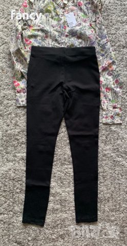 Черен клин Mango с кожени детайли, снимка 6 - Клинове - 33947119