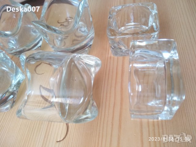 Стъклени и керамичен свещници, снимка 2 - Декорация за дома - 41998782