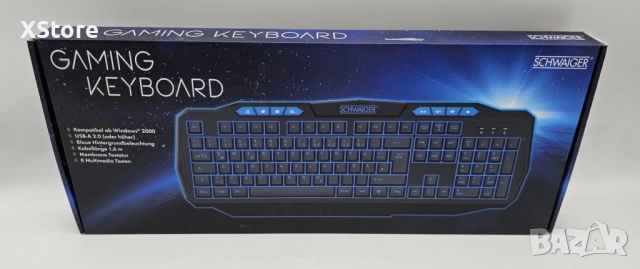 Гейминг клавиатура със синя подстветка GT200, снимка 4 - Клавиатури и мишки - 52556023