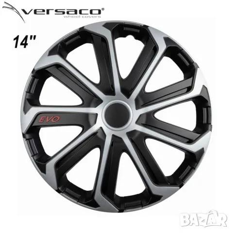 Тасове за джанти 14'' Versaco Evo Black/Silver, снимка 2 - Аксесоари и консумативи - 55861763