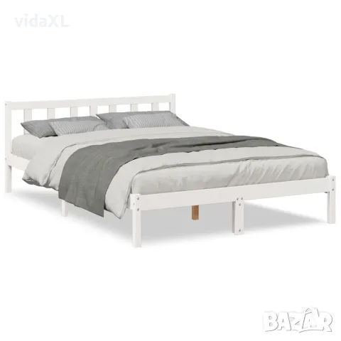 vidaXL Екстра дълга рамка за легло, без матрак, 140x220 см, бор масив