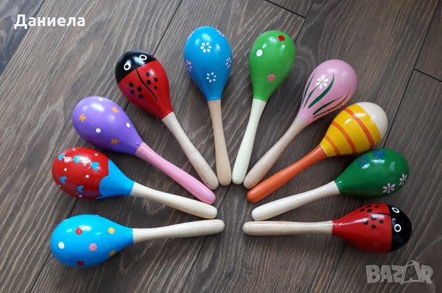 Дървени маракаса / дрънкалка, снимка 2 - Образователни игри - 34220130