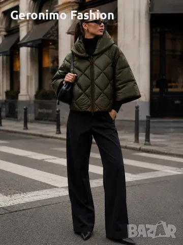 Дамско капитонирано яке 259 – Olive Green
