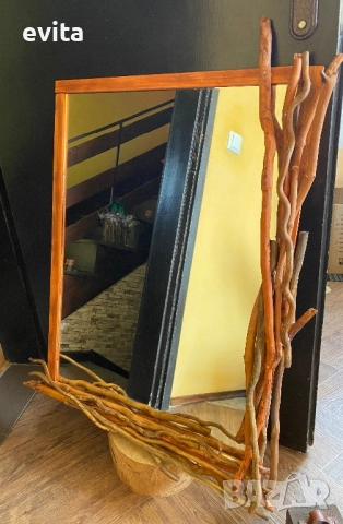 Артистично огледало с клонки – ръчна изработка, снимка 12 - Огледала - 35865961