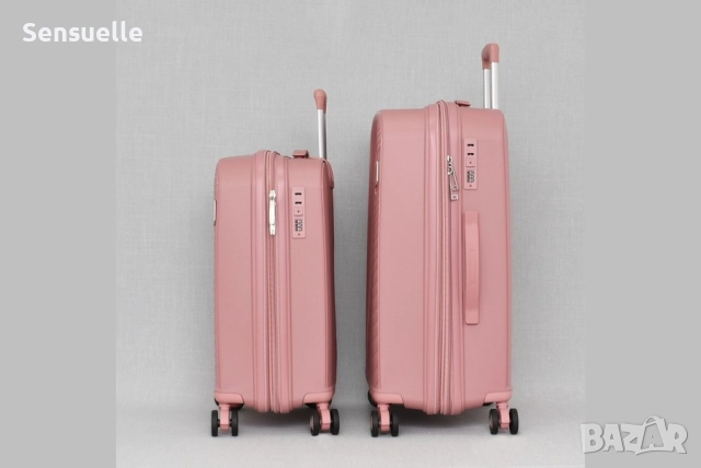 Комплект малък и среден куфар - различни цветове, снимка 5 - Куфари - 52592498