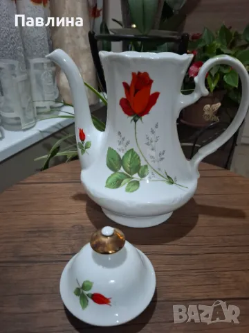 Баварски чайник с роза, снимка 2 - Аксесоари за кухня - 49888833