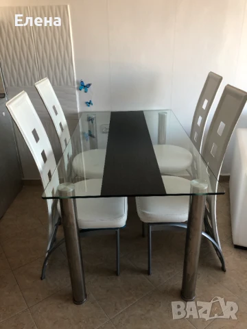 4 стола от еко кожа, снимка 1