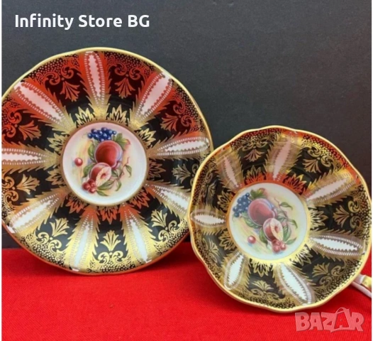 ✨ Paragon England – Circa 1919 – Изискан двоен сет с богата златна декорация 🇬🇧✨