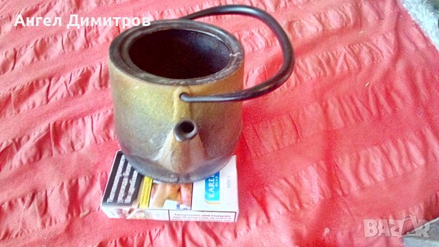 Стар масивен чугунен маркиран чайник , снимка 1 - Антикварни и старинни предмети - 41704891