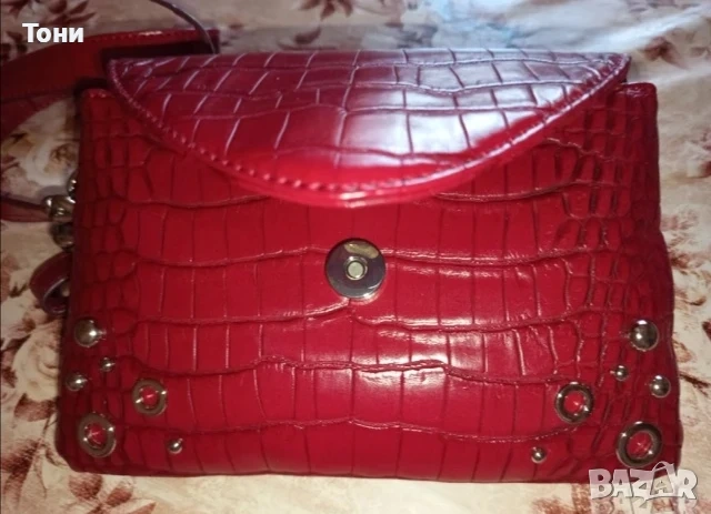 CAROLINE BISS Нова Кожена Дамска Чанта с Етикет , снимка 9 - Чанти - 53729477