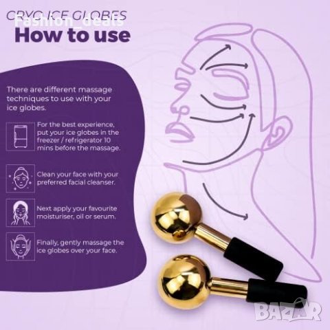 Нови 2 броя Масажен валяк за лице от неръждаема стомана/Подмладява кожата, снимка 5 - Други - 41583210