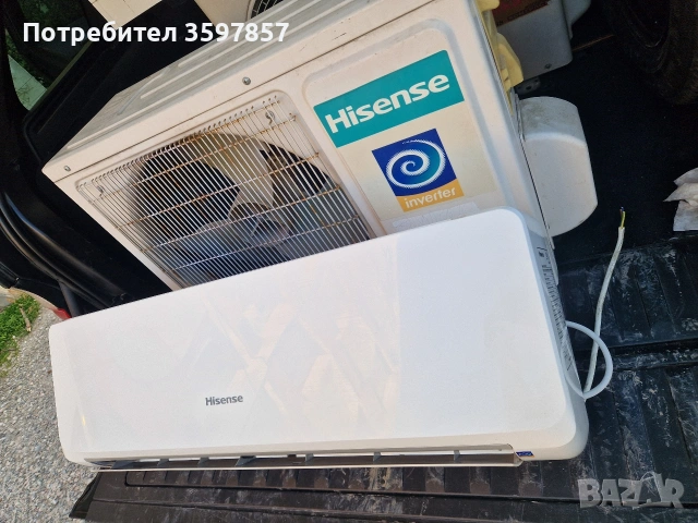Инверторен Климатик Hisense 12 Работещ отлично , снимка 3 - Климатици - 53830806