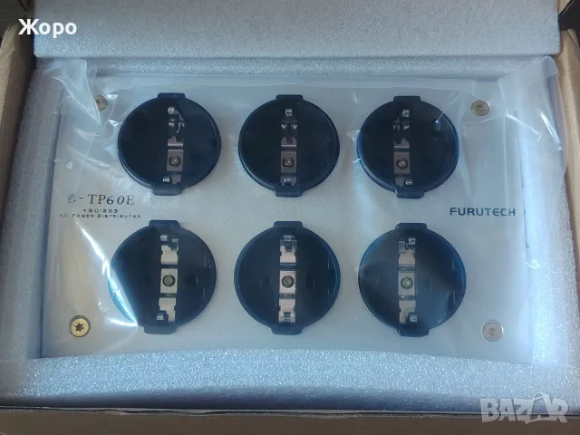 Furutech E-TP60 NCF Rhodium аудио разклонител 2 броя, снимка 2 - Аудиосистеми - 55990291