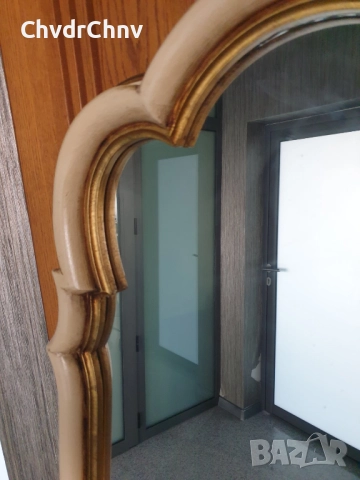 Барокова тоалетка/дървена конзолна масичка с огледало/маса-мрамор-дърворезба, снимка 12 - Антикварни и старинни предмети - 48984380