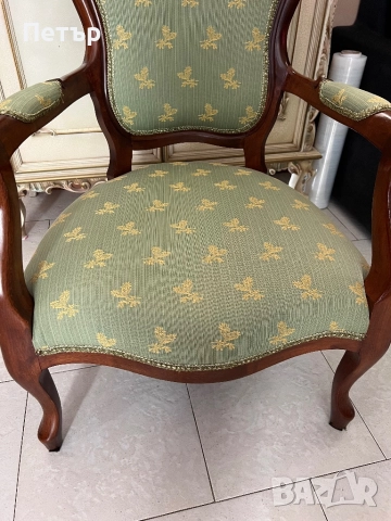 Старинно, италианско кресло, снимка 2 - Антикварни и старинни предмети - 52509566