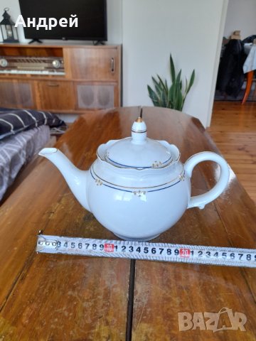 Стар порцеланов чайник #3, снимка 4 - Антикварни и старинни предмети - 40876252