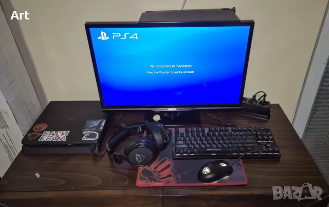 PlayStation 4, 1TB + телевизор 24" и аксесоари