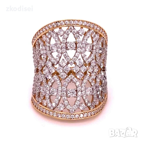 Златен дамски пръстен 6,61гр. размер:56 14кр. проба:585 модел:4832-1