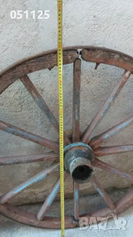 лот от две масивни колела от каруца, файтон , снимка 17 - Антикварни и старинни предмети - 48170633