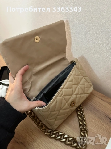 Бежова чанта като нова, снимка 3 - Чанти - 53483167