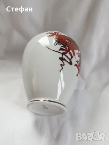 Порцеланова ваза, снимка 6 - Антикварни и старинни предмети - 50570620