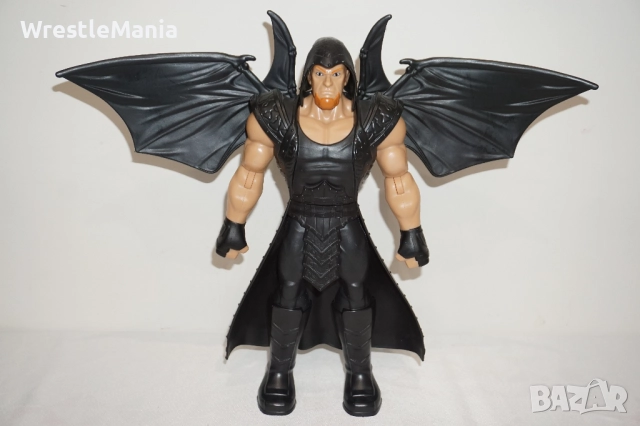 Рядка Оригинална Голяма Кеч Фигура На The Undertaker С Изкачащи Черни Крила 30см , снимка 6 - Колекции - 51855545
