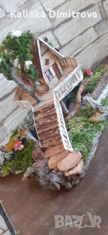 Къща на дърво-ръчна изработка., снимка 11 - Други стоки за дома - 53179766