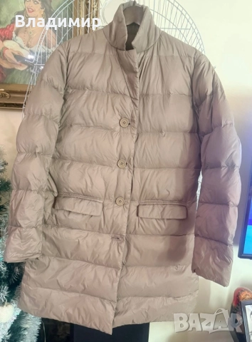Дамско пухено яке –  светъл тауп , снимка 2 - Якета - 52966332