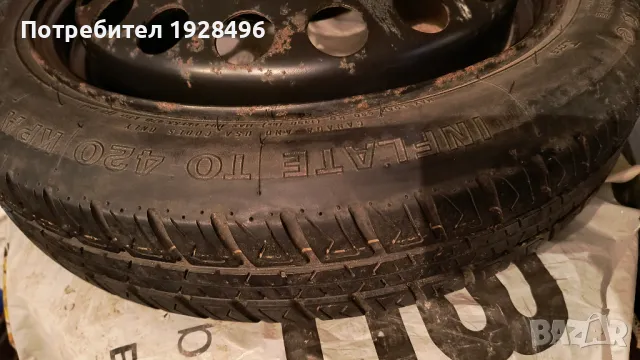 Резервна гума патерица T115 / 70 / R16 5 болта, снимка 2 - Аксесоари и консумативи - 48110350