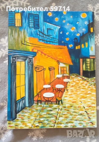 Картина по мотиви "Тераса на нощно кафене"
