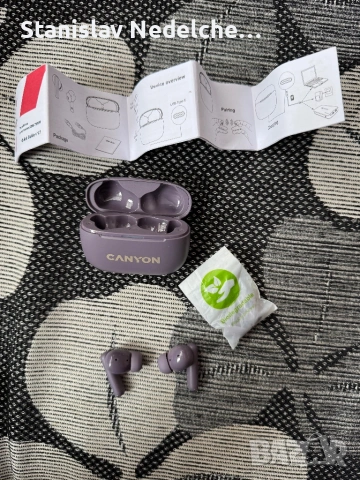 безжични слушалки canyon TWS 10 ANC пълен комплект без оригинална кутия , снимка 2 - Bluetooth слушалки - 53380388