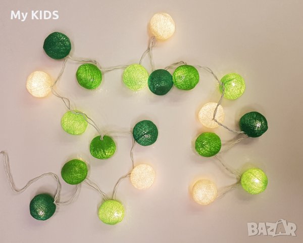 лампички с 20 топки (ръчна изработка) / коледни / Монтесори легло, снимка 6 - Други - 35622133