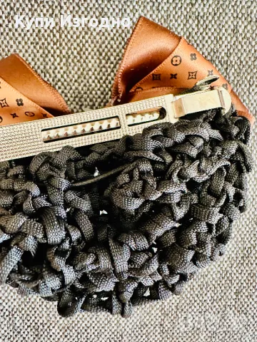 Luis Vuitton аксесоар за коса + мини скрънч + мини шноли Miu miu, снимка 4 - Аксесоари за коса - 48102962