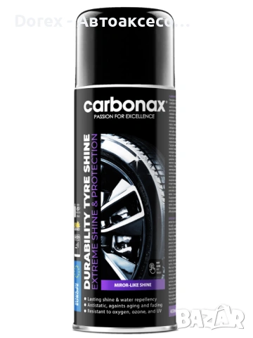 Издръжлив спрей за блясък и реновиране на гуми Carbonax 400мл