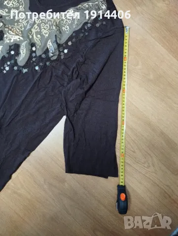 Елегантна бутикова  дамска блуза голям размер, снимка 11 - Тениски - 50044403