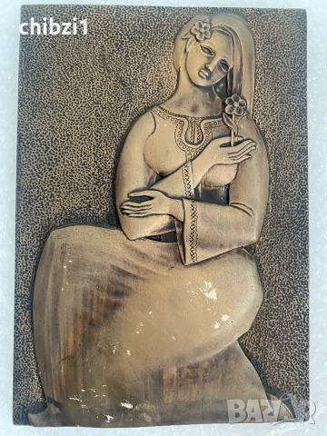 Стари гипсови релефни пана от 1978г - 29/22см, снимка 2 - Антикварни и старинни предмети - 53633340